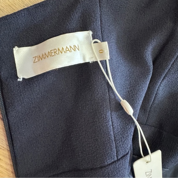 Zimmermann Crepe Strapless Dress in Navy NEW - Picture 11 of 14